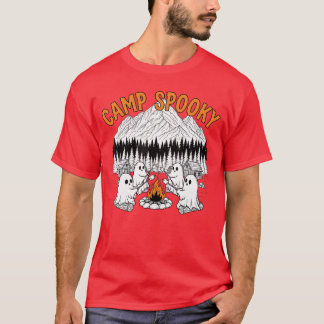 T-shirt Camp Spooky Summerween Vibes Cute Ghost Rétro Sall