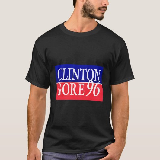 T-shirt Campagne Clinton Gore 96 1996 2024 (Devant)