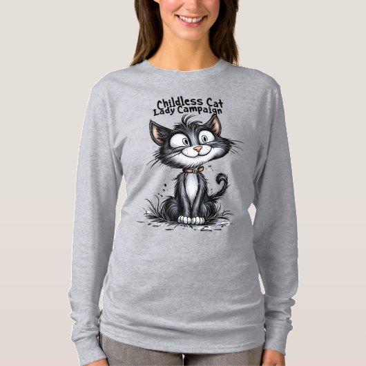 T-shirt Campagne de la Dame des Chats sans Enfants (Devant)