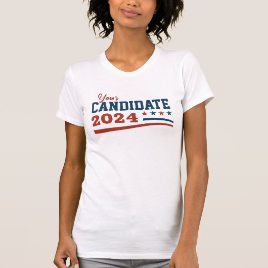 T-shirt Campagne de nom de candidat personnalisé (Devant)