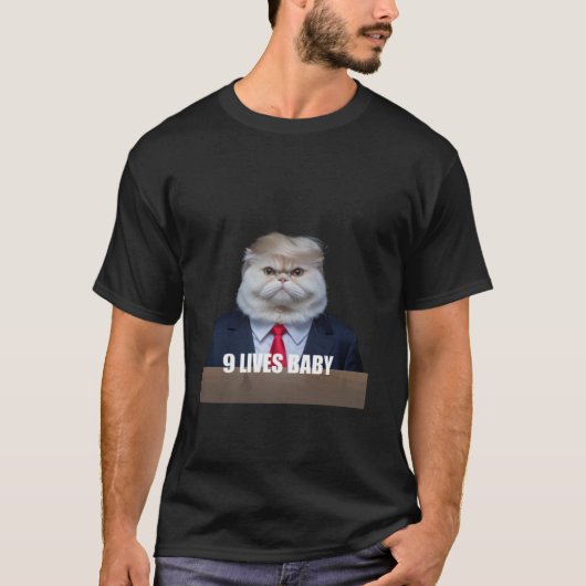 T-shirt Campagne Pawsidential Neuf Vit Un Feline Trump (Devant)
