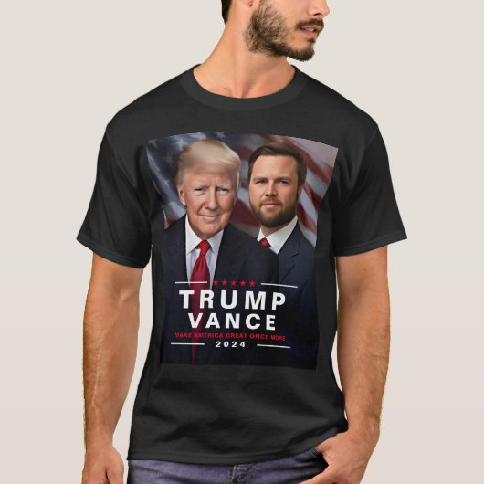 T-shirt Campagne présidentielle Trump Vance 2024 (Devant)