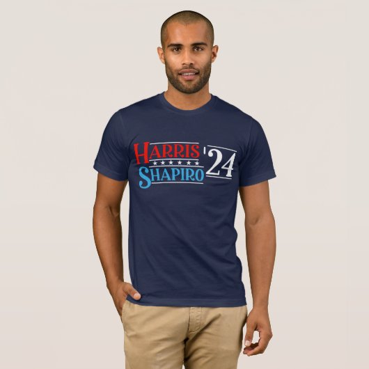 T-shirt Campagne rétro Harris Shapiro 2024 (Devant entier)