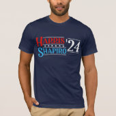 T-shirt Campagne rétro Harris Shapiro 2024 (Devant)