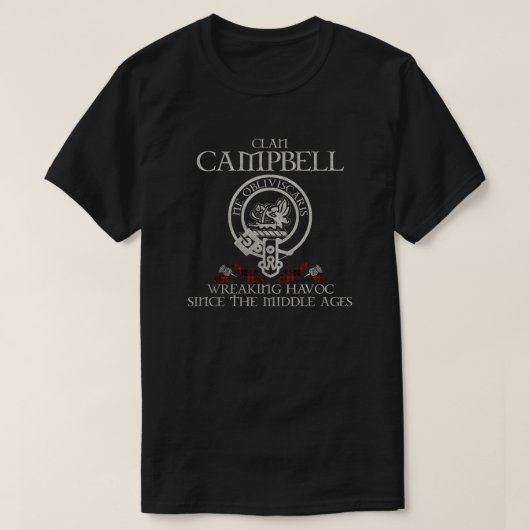T-shirt Campbell de Lochlane Clan crête Nom écossais t (Design devant)