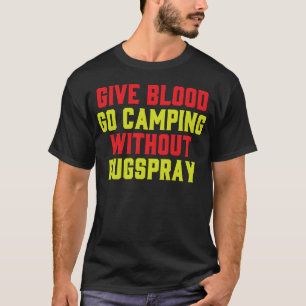 T-shirt Campement de don de sang Camping drôle d'insectes
