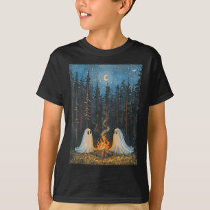T-shirt Campement fantôme vintage amateur de camping gothi