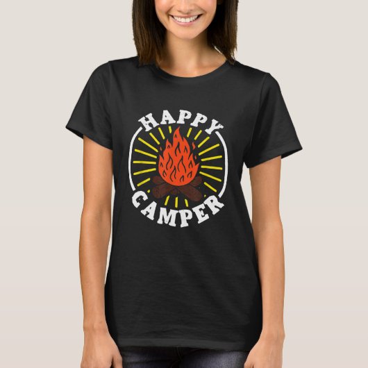 T-shirt Camper amusant T Happy Camping Camping Lover Campi (Devant)