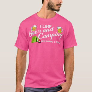 T-shirt Camper Boire Bière Wilderness Feu de camp (7)