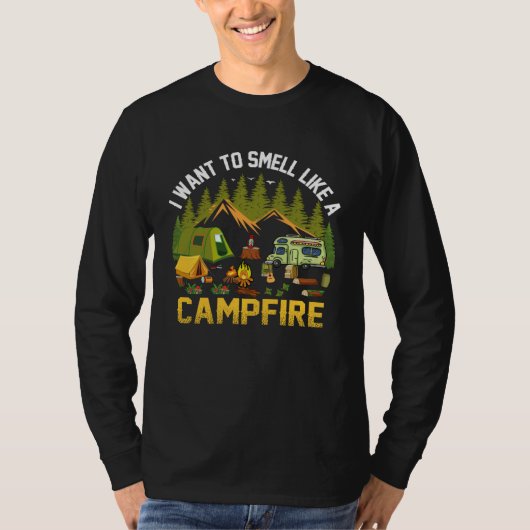 T-shirt Camper Camping  Campfire (Devant)