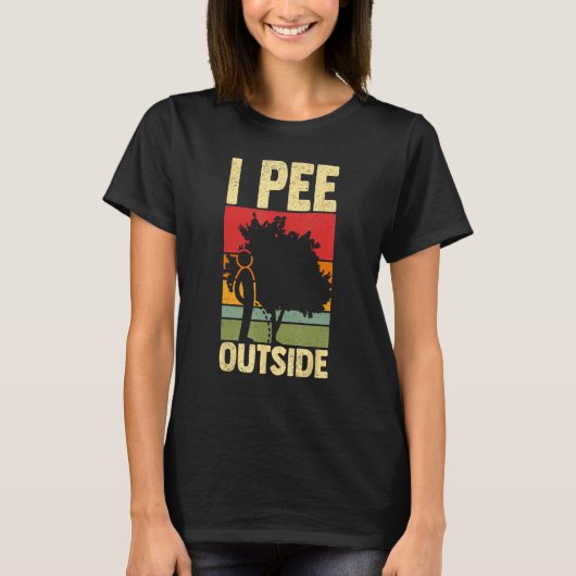 T-shirt Camper Camping Outdoor I pee outside (Devant)
