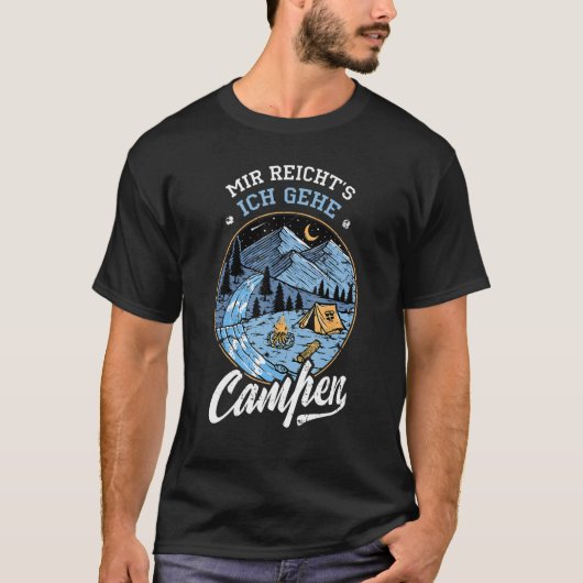 T-shirt Camper Camping Tente Camping En Allemand (Devant)