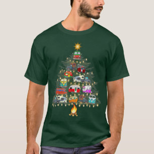 T-shirt Camper Christmas Tree Véhicules Camping RVing Trai