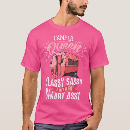 T-shirt Camper cool Queen Classy Sassy Smart Assy Funny Ca (Devant)
