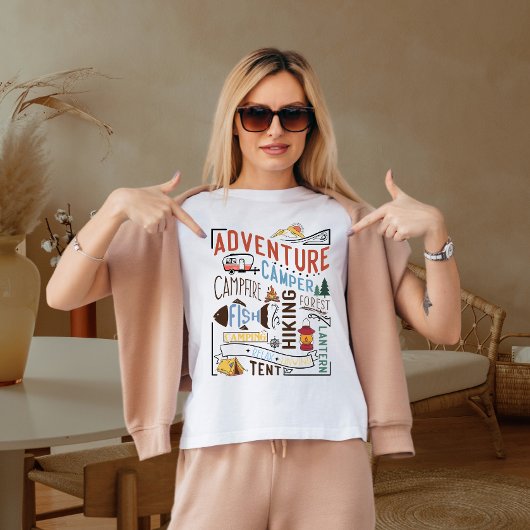T-shirt Camper d'aventure feu de camp