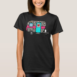 T-shirt Camper Happy Summer Camp Camping Leopard Glamping