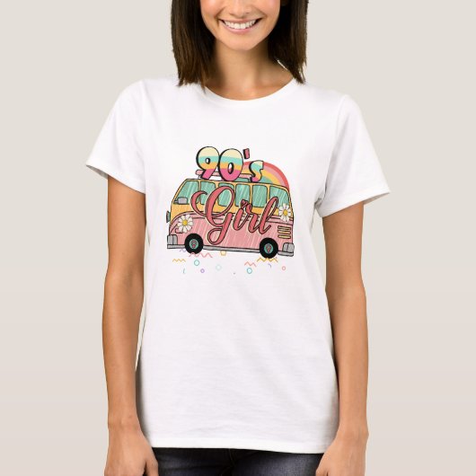 T-shirt Camper Hippie des années 90 Retro Super (Devant)