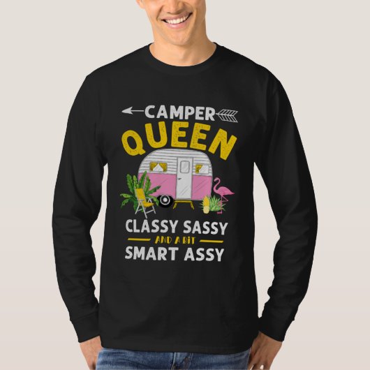 T-shirt Camper Queen Classy Sassy Smart Assy Funny Men Wom (Devant)
