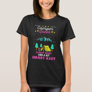 T-shirt Camper Queen Classy Sassy Smart Assy Pour Camping 