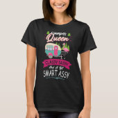 T-shirt Camper Queen Flamingo Classy Sassy And A Bit Smart (Devant)