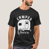 T-shirt Camper Queen RV Popup Randonnée en plein air Campi (Devant)