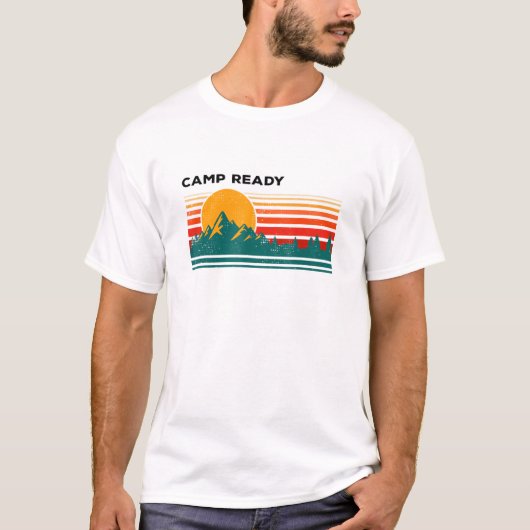 T-shirt Camper Tropical Camper Sunny Camp Humour de voyage (Devant)
