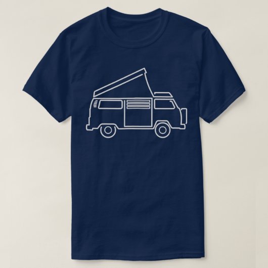T-shirt Camper van   Bus hippie de Westy  (Design devant)