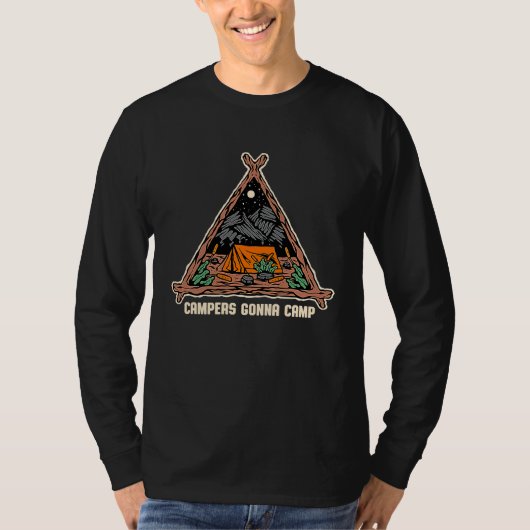 T-shirt Campers Gonna Camp Summer Vacation Tropical Trip C (Devant)