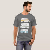 T-shirt Campervan vintage remorque vanlife RV (Devant entier)