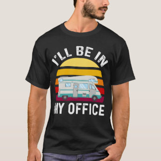 T-shirt Campeur camping-car camping rétro