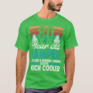 T-shirt Campeur de 80 ans scoutant camping 80e anniversair