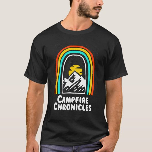 T-shirt Campfire Chronicles Faune Camping extérieur Campe (Devant)