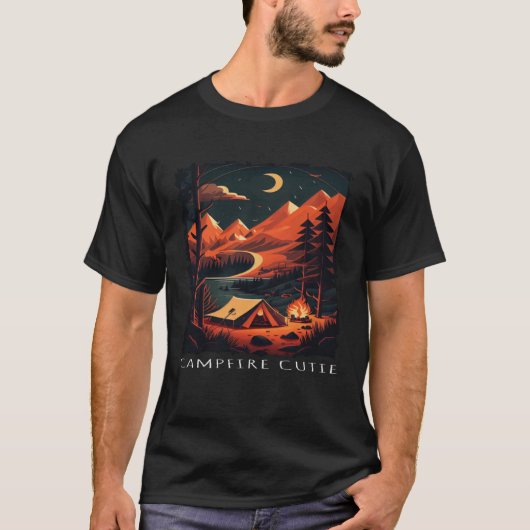 T-shirt Campfire Cutie camping rétro (Devant)