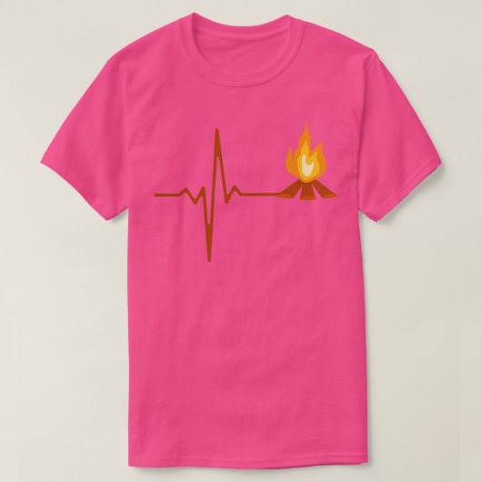 T-shirt Campfire Heartbeat Camping 2 (Design devant)