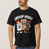 T-shirt Campfire S’mores Vibes Funny Group Hug Camping Tee (Devant)