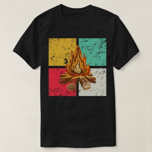 T-shirt Campfire Vintage (Design devant)