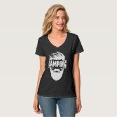 T-shirt Camping à cheval Feu de camp (Devant entier)