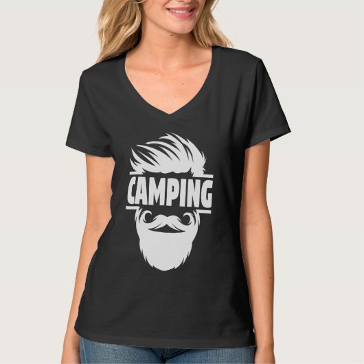 T-shirt Camping à cheval Feu de camp (Devant)