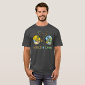 T-shirt Camping à vélo drôle (Devant entier)