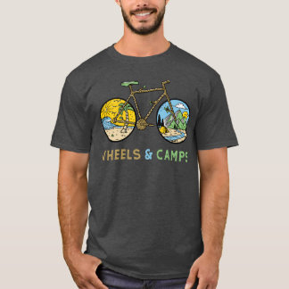 T-shirt Camping à vélo drôle