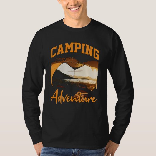 T-shirt Camping Adventure Inspirational Amusing Camping Qu (Devant)