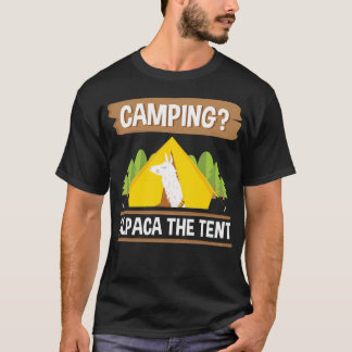 T-shirt Camping Alpaca La Tente Cute