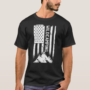 T-shirt Camping American Flag Patriotic 5th Wheel Camper