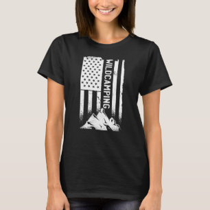 T-shirt Camping American Flag Patriotic 5th Wheel Camper