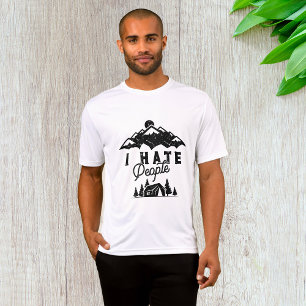 T-shirt Camping Anti-Social Drôle Je Déteste Les Gens