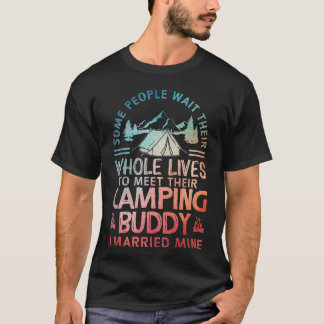 T-shirt Camping Art campeur couple amateurs de camping ami