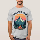 T-Shirt Camping au Coucher du Soleil (Devant)