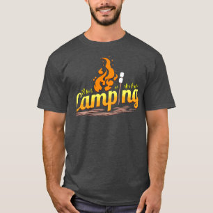 T-shirt Camping Avec Feu De Campagne Et Marshmallows Campi