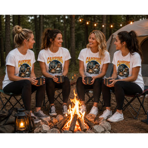 T-shirt Camping avec mes amis goules Halloween