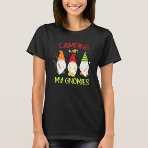 T-shirt Camping avec mes gnomes Camping Caravane Pêche Ran